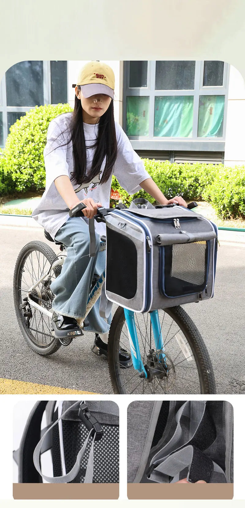 Bicycle Carrying Cat Bag Dog Bag Pet Bag Portable Backpack For Outdoor Use Suitable For Carrying Bicycles And Motorcycles