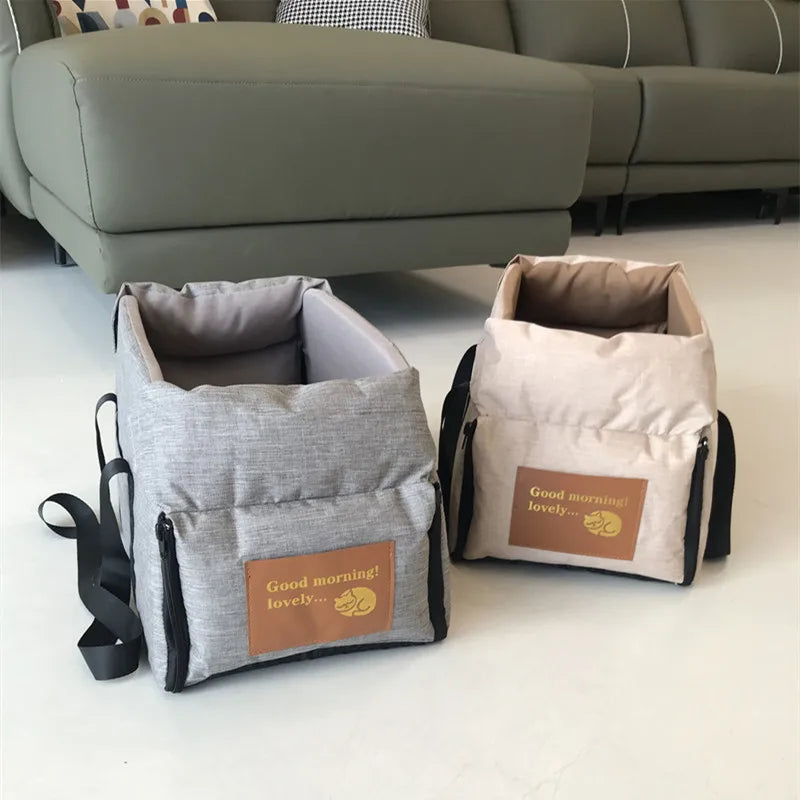 Dog Car Seat Bed Car Central Dog Car Seat Bed Portable Dog Carrier for Small Dogs Cats Safety Travel Bag Dog Accessories