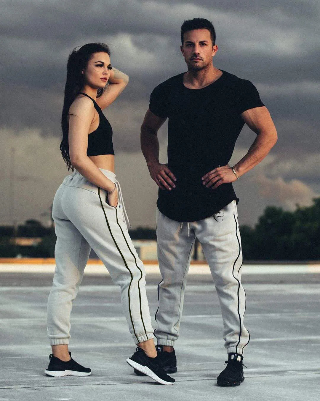 Men's Casual Jogger Pants Winter Sports Tapered Sweatpants for Running Training