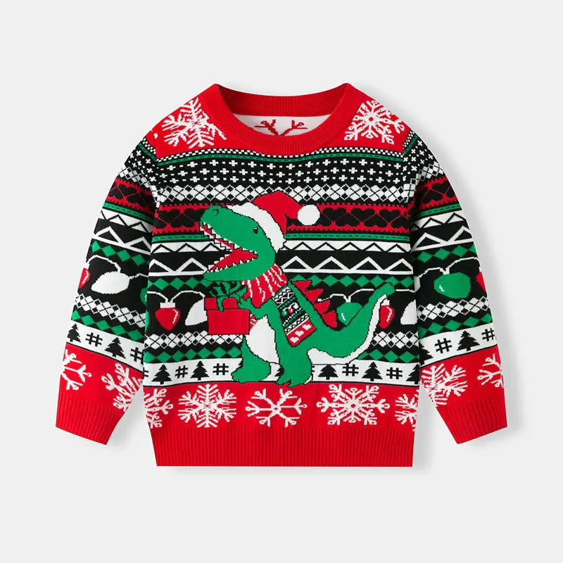 Winter Cartoon Knit Kids Pullover Sweater