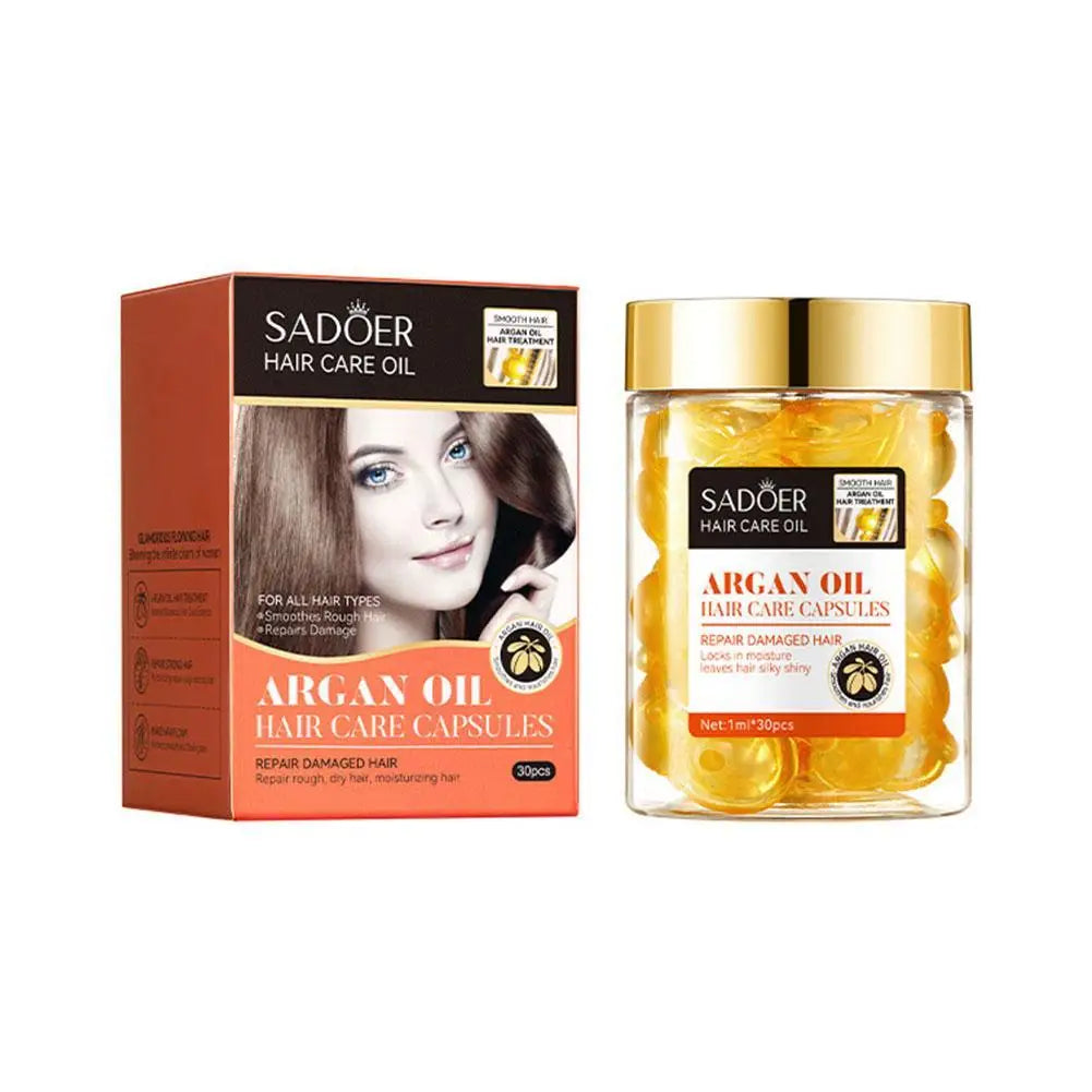 Hair Care Essence Capsules Bee-Infused For Women & Men Hair Care Oil Smooth Repair Damaged Hair Treatment Serum,Vitamin A,E,H,B5