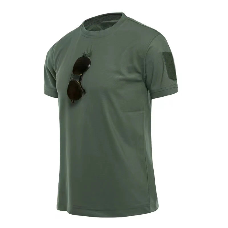 Mens Summer T-shirt Male Camping Hiking Trekking Tops Training Running Climbing Gym Breathable Pullover Casual Cargo Shirts