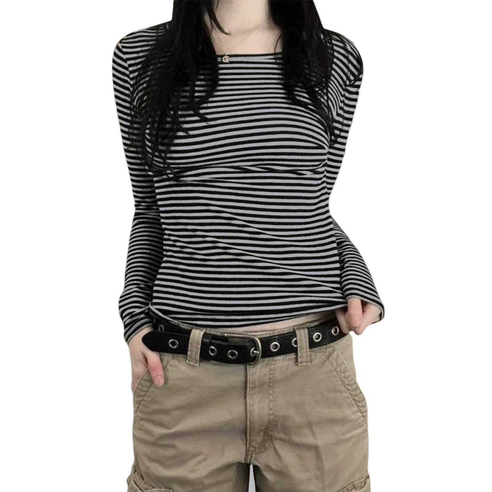 Striped Slim Long Sleeve Tee