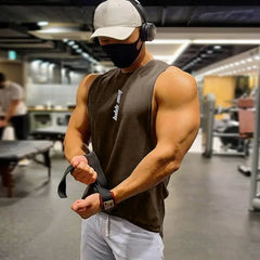 Men's Gym Clothing Summer Casual Tank Top Bodybuilding Sleeveless Shirt Sports Quick Dry Fitness Vest Workout Running Undershirt