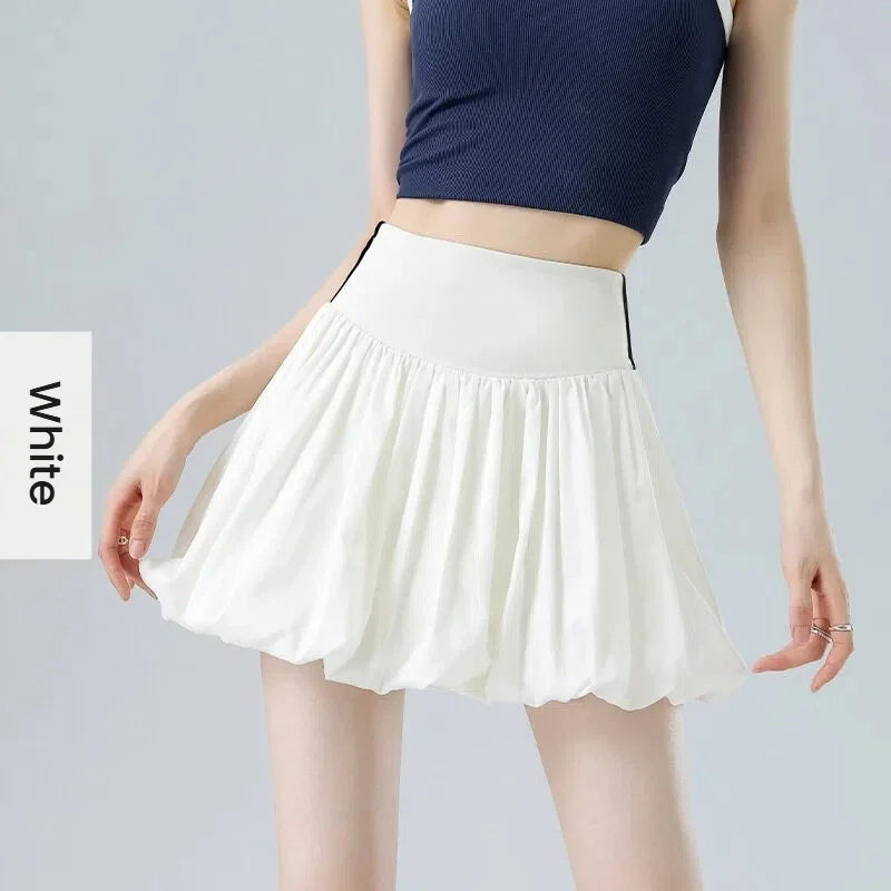 Women‘s Tennis Skirt Summer  High Waist Flared Golf Skirt with Built-in Shorts 2 in 1 Athletic Quick Dry Shorts Skirt Pickleball