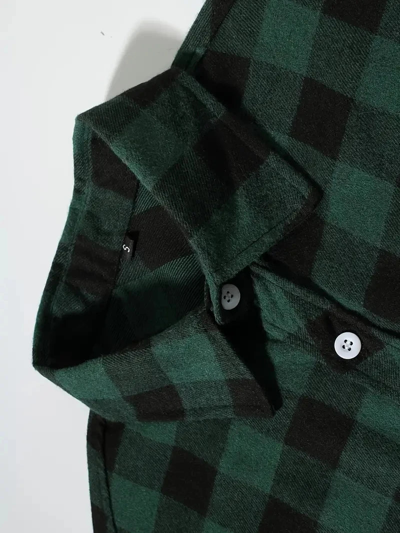 Classic Plaid Flannel Shirt Men