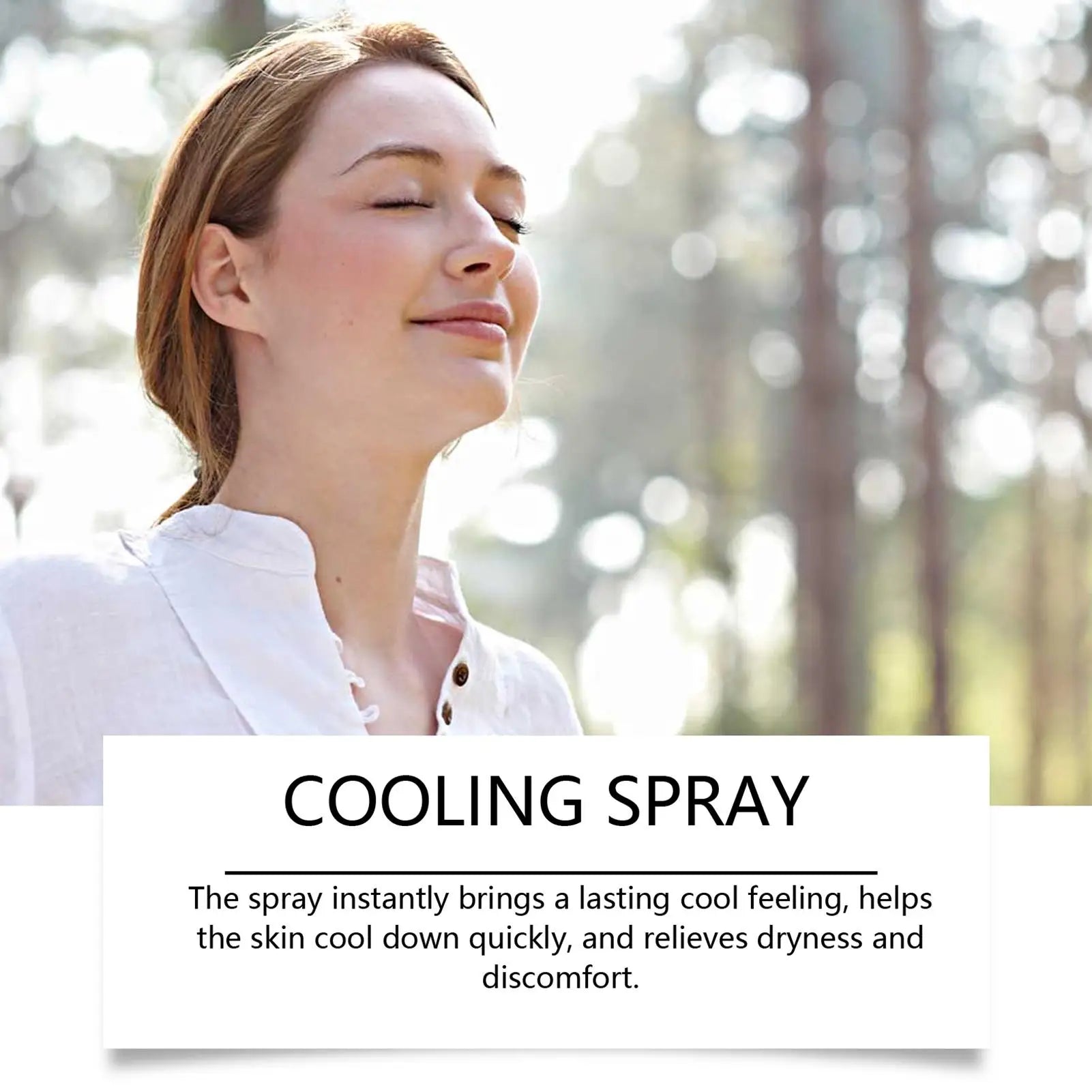 Cooling Spray for Body 50ml Summer Face Refreshing Mist Mint Scent Instant Cooling Spray for Adults Outdoor Activities Workout