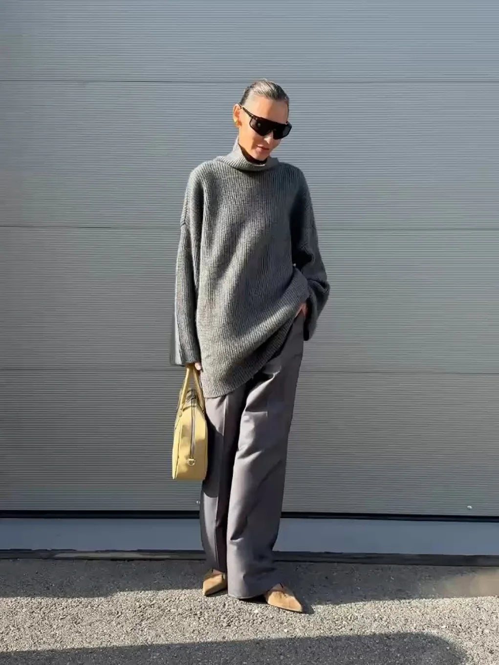 TOSSY High-Neck Knit Pullover