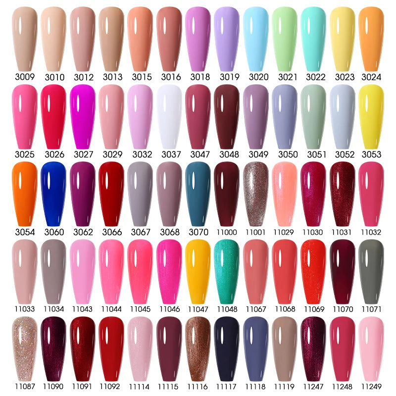 NAILCO 333 Colors Gel Nail Polish Semi Permanent Varnishes Nails Art Design Hybrid Soak Off Top Base Coat UV Gel Manicure 15ml