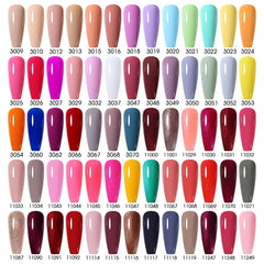 NAILCO 333 Colors Gel Nail Polish Semi Permanent Varnishes Nails Art Design Hybrid Soak Off Top Base Coat UV Gel Manicure 15ml