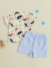 Watermelon Embroidery Summer Girls Set