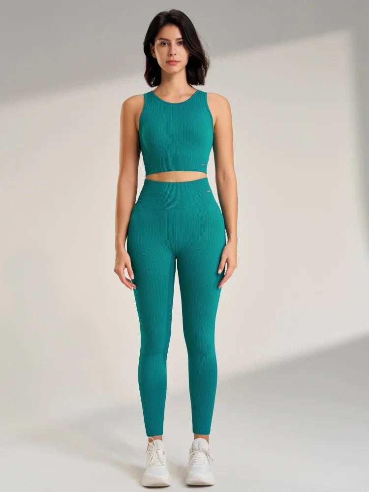 Women Yoga Set Buttery Soft Workout Clothing Gym Wear High Waist Leggings Crop Sports Bra 2 Piece Fitness Sports Suits