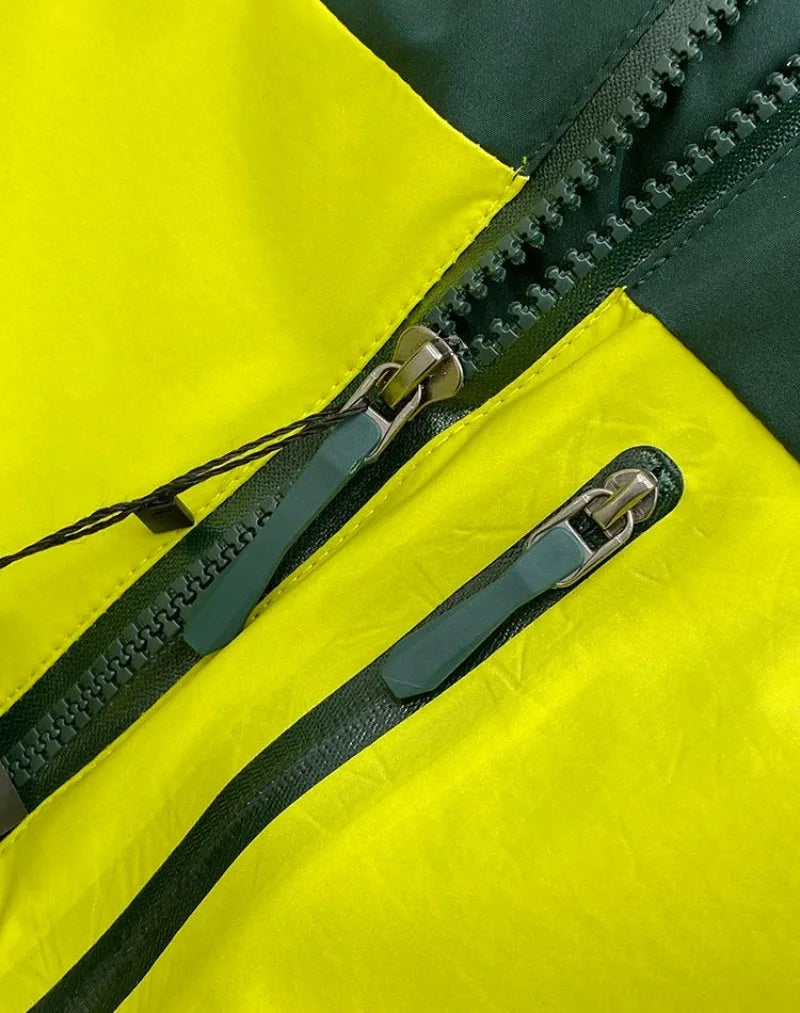 Color Blocked Outdoor Down Jacket