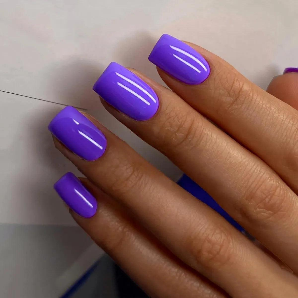 24Pcs/Set Wearable False Nails for Girls Women Removable Solid Color Short Fake Nails Art Finished Simple White Press on Nail