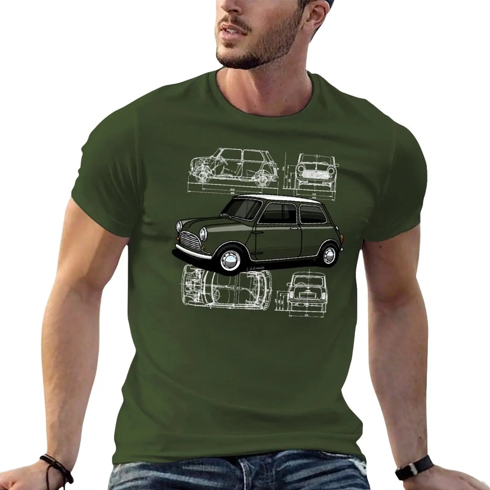 Vintage Rally Sketch Cotton Tee