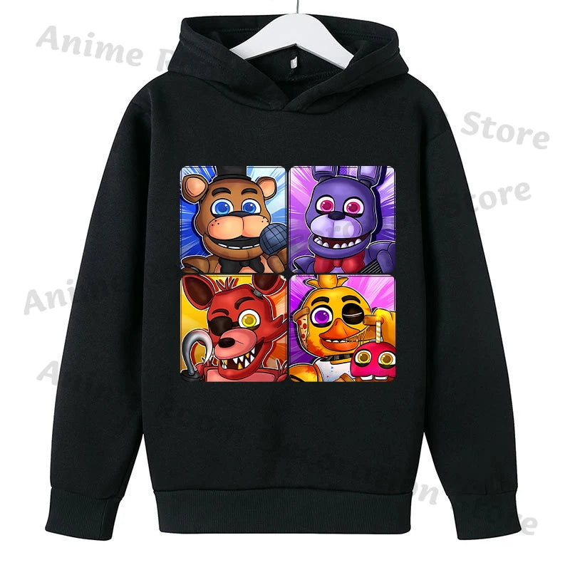 Kids Cartoon Sporty Pullover Hoodie