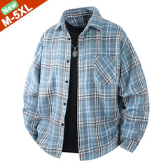 Plaid Flannel Casual Long Shirt