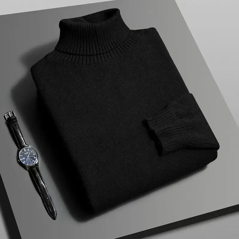 Slim Turtleneck Knit Pullover