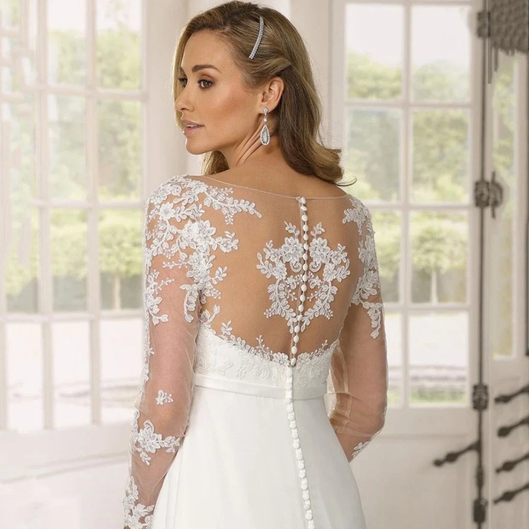 Elegant Lace Maternity Wedding Gown