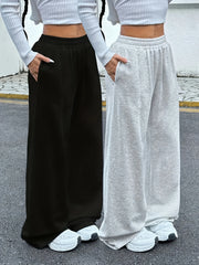 Women's Drawstring Jogging Pants, Casual and Comfortable with Pockets, Mid Waist Sports Pants, Suitable for All Seasons