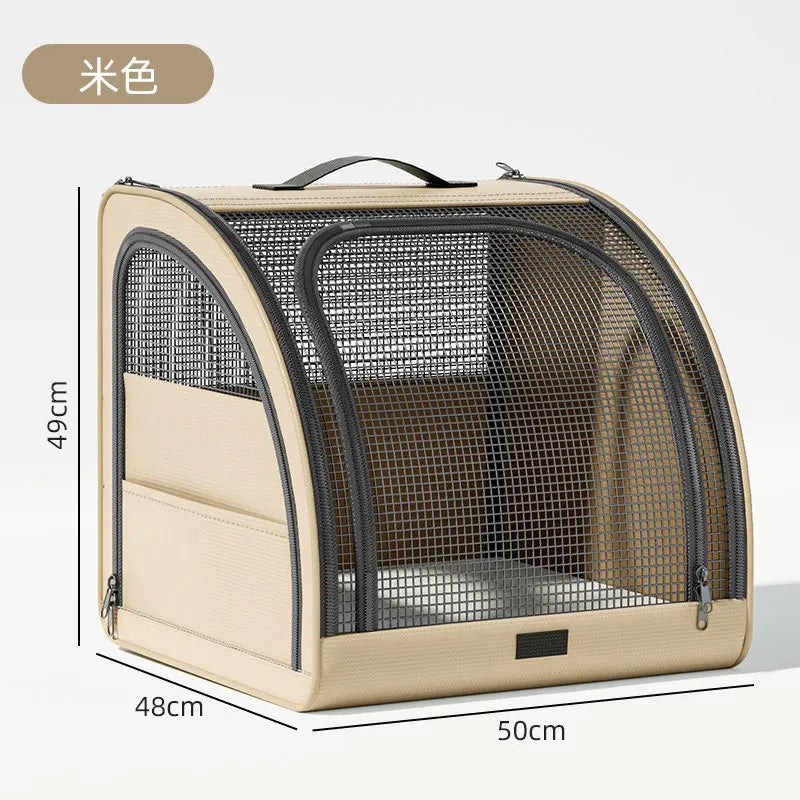 Pet Car Portable Dog Kennel Foldable Scratch Resistant Breathable Cat Bag for Outdoor Use Pet Cat Backpack Carrier