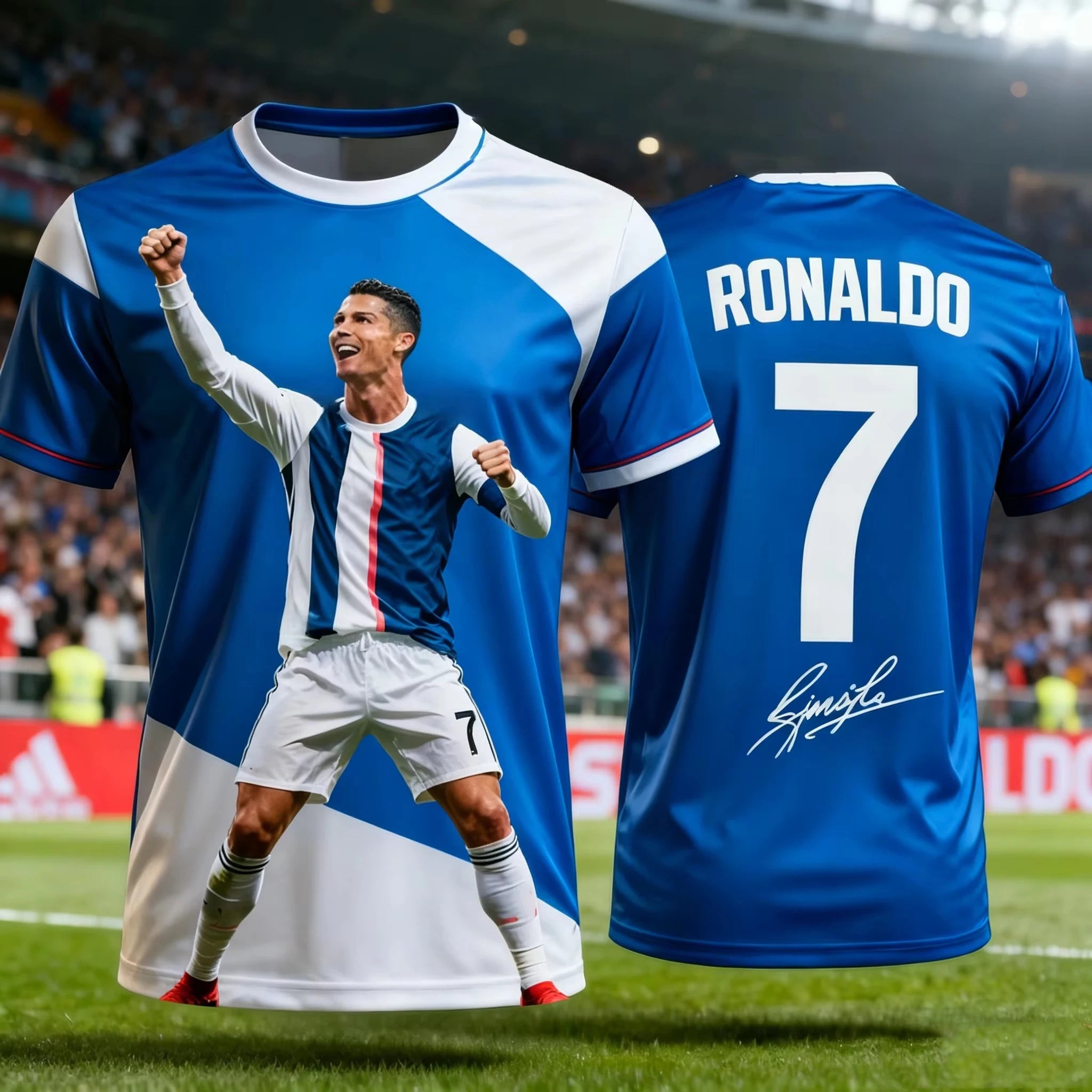 2026 Ronaldo 7 Football Jersey Chatgpt Ai Style Adults and Kids Fan Edition Summer Soccer Training Tops Comfortable Sportswear