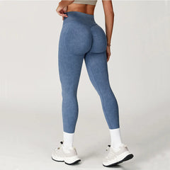 Solid Color Women Yoga Pants High Waist Stretch Gym Leggings Fitness Running Trousers
