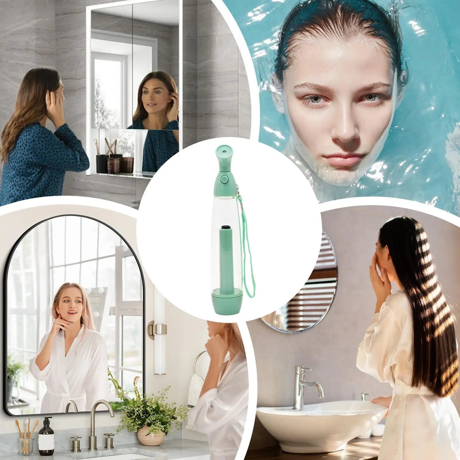 Mist Spray Bottle Moisturizing Facial Mister Atomization Humidifier Manual Steamer Hydrating Humidifier Portable Skin Care Tool