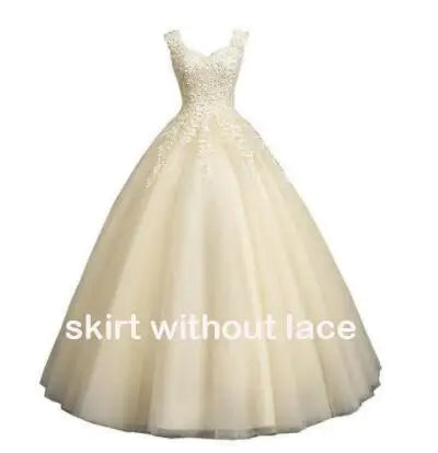 Sleeveless Wedding Dresses Classic Sweetheart Vestido De Noiva Luxury Lace Bridal Ball Gown Formal Robe De Mariee Customized