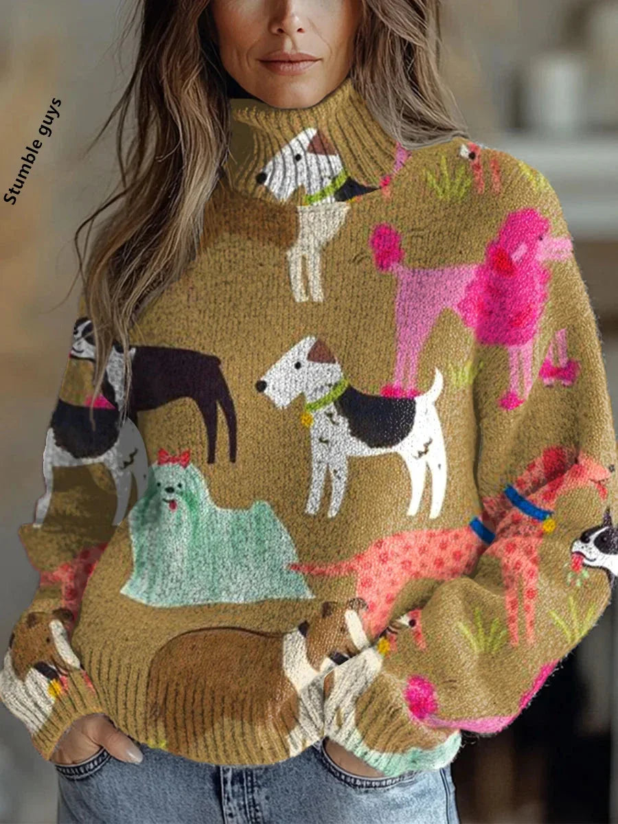 Festive Printed Winter Knit Sweater