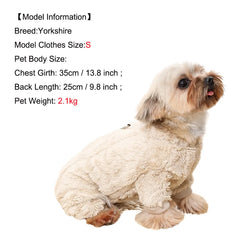 Pet Dog Clothes Cozy Soft Fleece Puppy Cat Jumpsuit For Small Medium Dogs Cats Winter Warm Clothes With Elasicity Yorkshire Pug