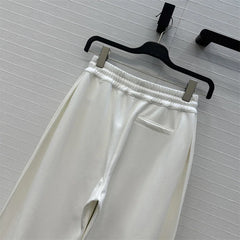 Elastic Waist Cotton Wide Pants