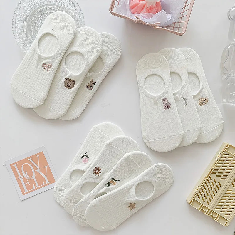 Cartoon Animal Toe Ankle Socks