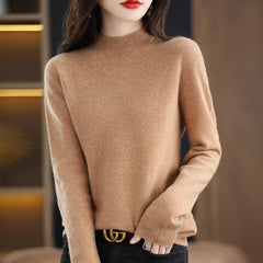 Merino Wool Mock Neck Pullover