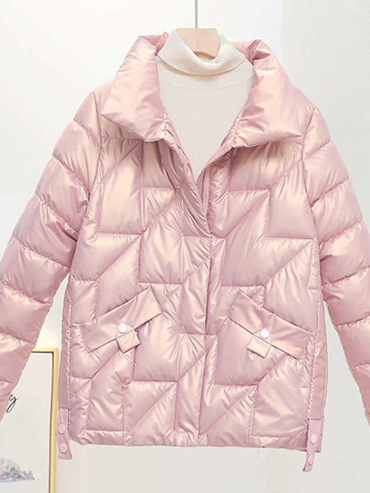 Glossy Winter Cotton Padded Parka