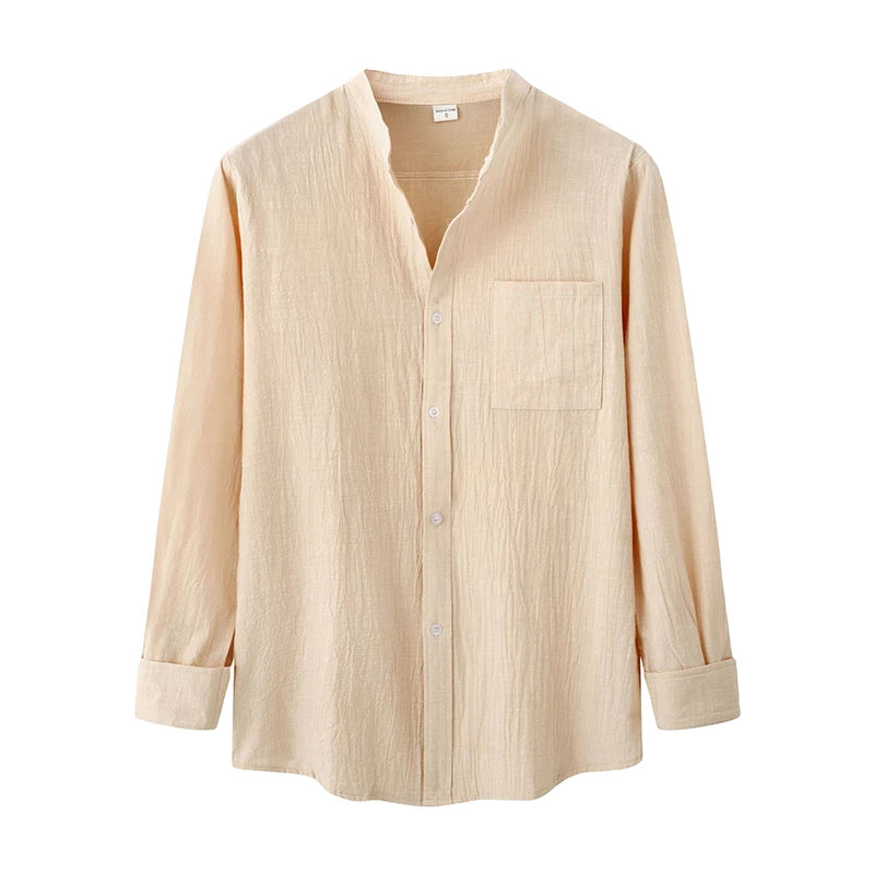 Button Mock Neck Long Sleeve Top