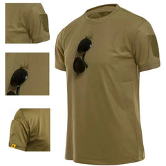 Mens Summer T-shirt Male Camping Hiking Trekking Tops Training Running Climbing Gym Breathable Pullover Casual Cargo Shirts