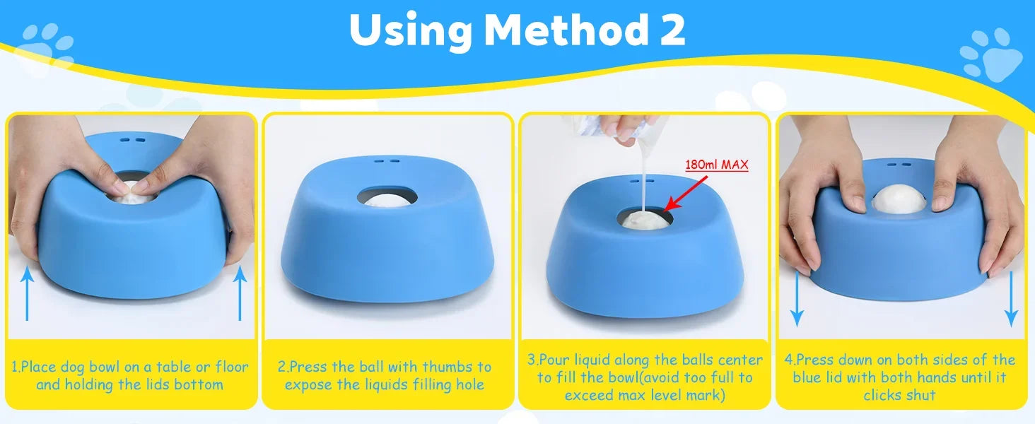 Liquid Slow Dog Bowls  Anti-slip Ball-shaped Bone Soup Dog Licking Bowl Licking Bowl for Healthy Eating Non-Slip and Anti-Chokin