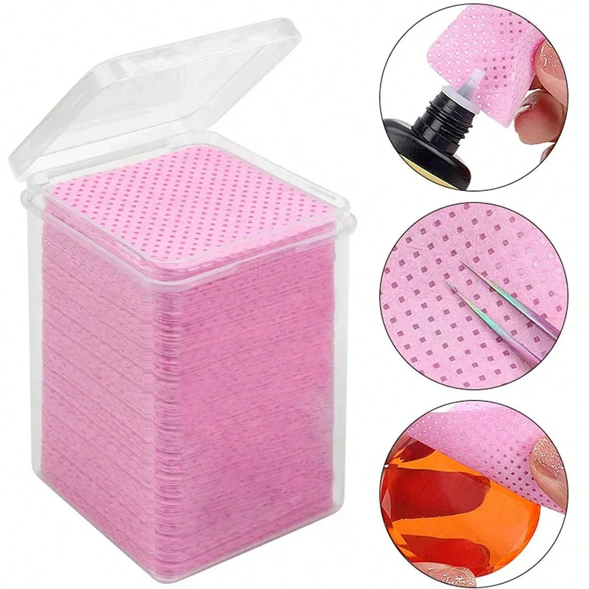 Lint Free Cotton Pads Nail Polish Remover Wipes Cleaning Tool Nail Art Cleaning Wipes Tips UV Gel Polish Removal Pad Paper Wipes