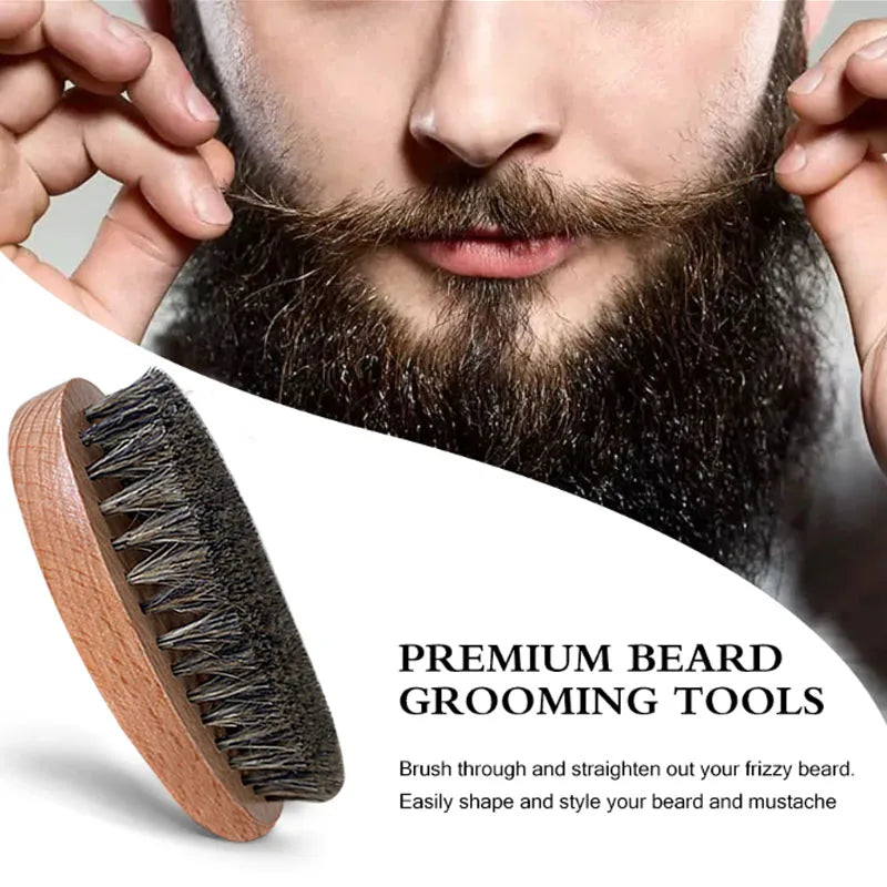 Men's Beard Care Set, Beard Oil, Beard Balm, Moisturizing, Nourishing, Softening and Smoothing, with Trimming Tools & Bear
