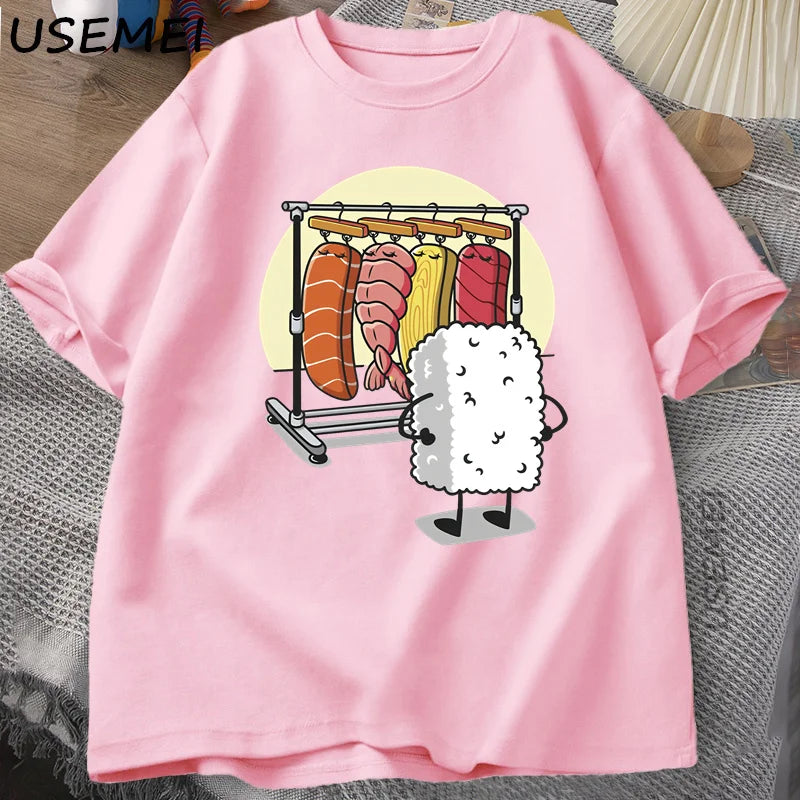 Unisex Graphic Sushi Print Tee