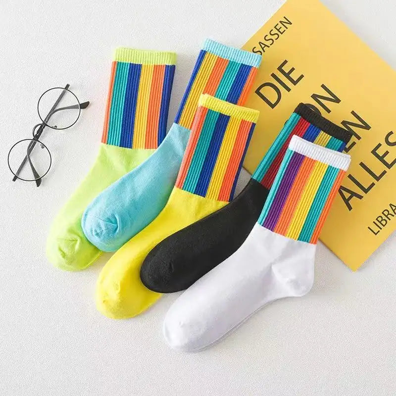 Colorful Stripe Casual Socks