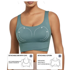High Impact Sports Bras For Women High Support Padded Sports Bra Workout Fitness Crop Top For Women Racerback Bra For Yoga