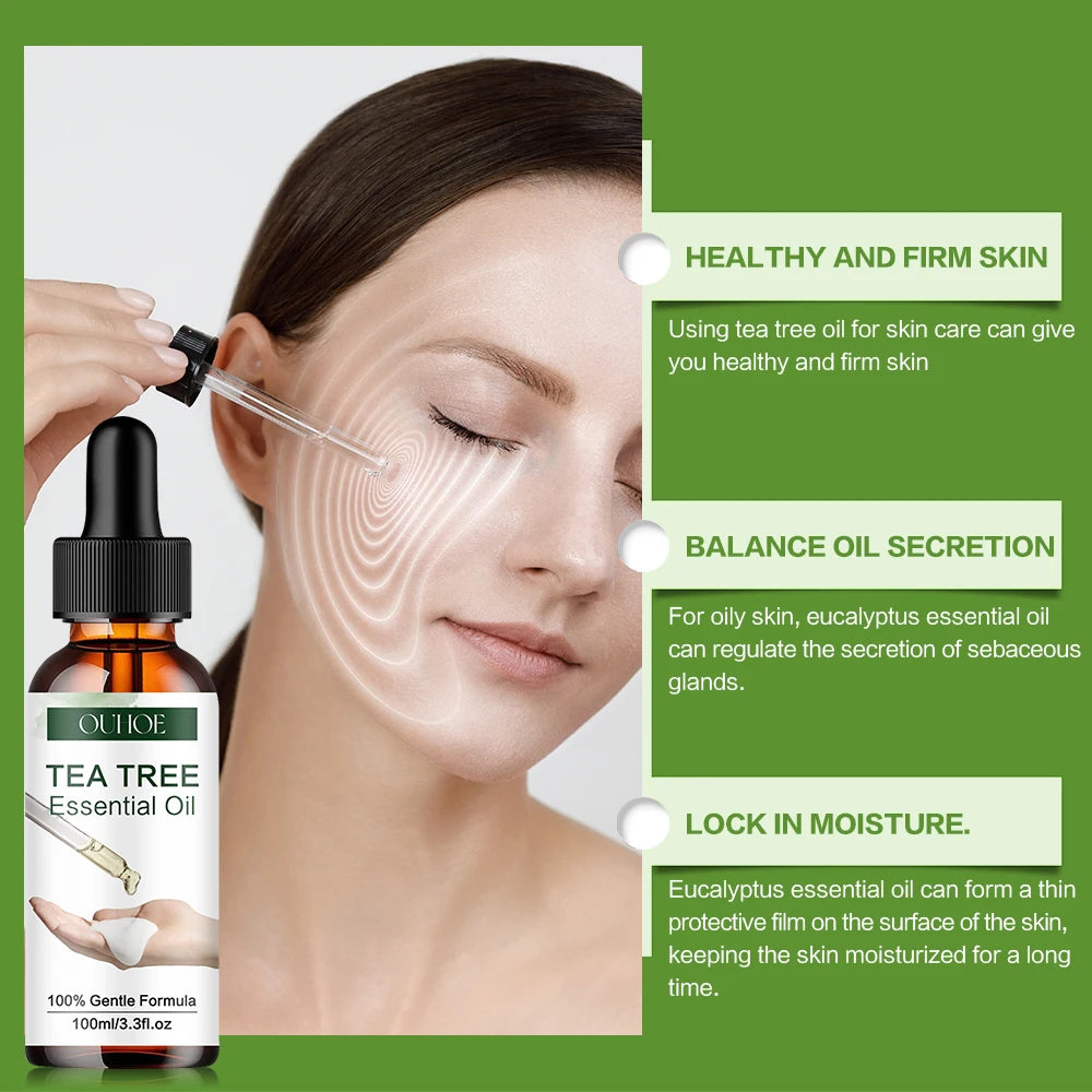 Natural Tea Tree Oil Moisturizing Facial Body Feminine Skin Care Skin Repair Moisturizing Aromatherapy Pure Massage Essential Oi