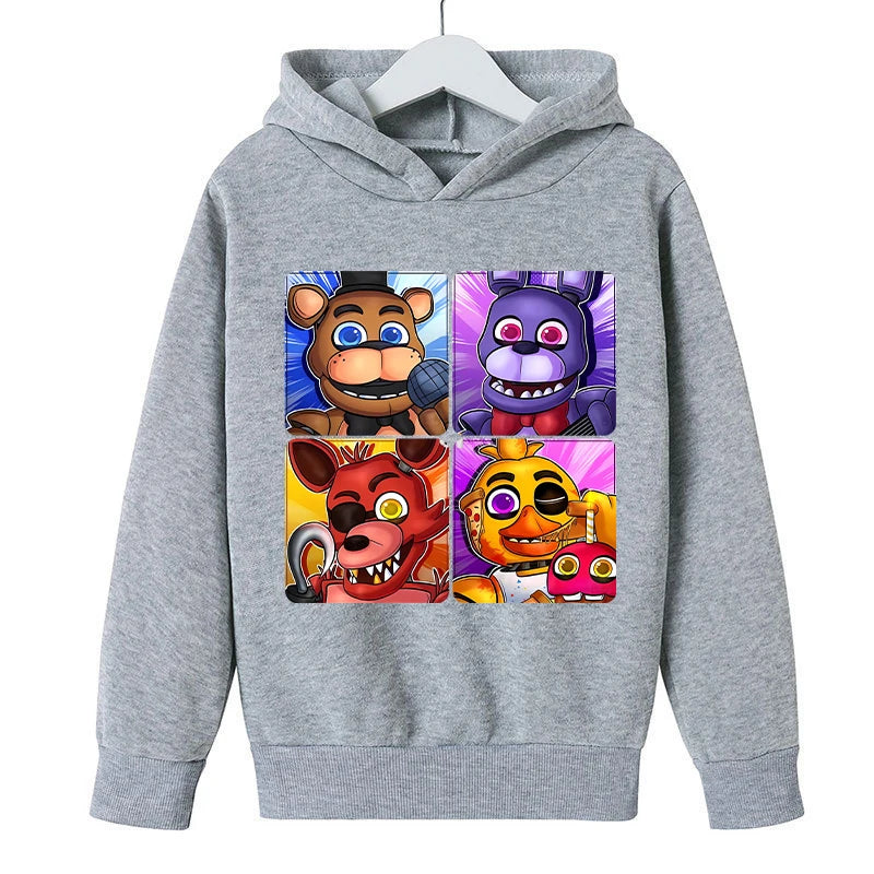 Kids Cartoon Sporty Pullover Hoodie