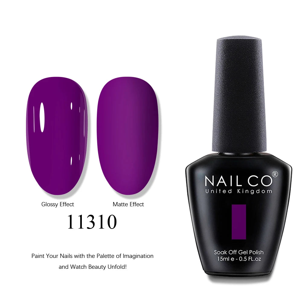 NAILCO 2025 Hot 15ML Gel Nail Polish Nails Semi-permanent UV Varnish High Quality Glass Bottle Nail Art Polish For Manicure