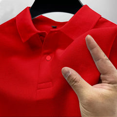 2025 Hot Sale Men's Summer Casual Breathable Comfortable Polo Shirt Men's Solid Color High Quality Short Sleeve T-Shirt ﻿