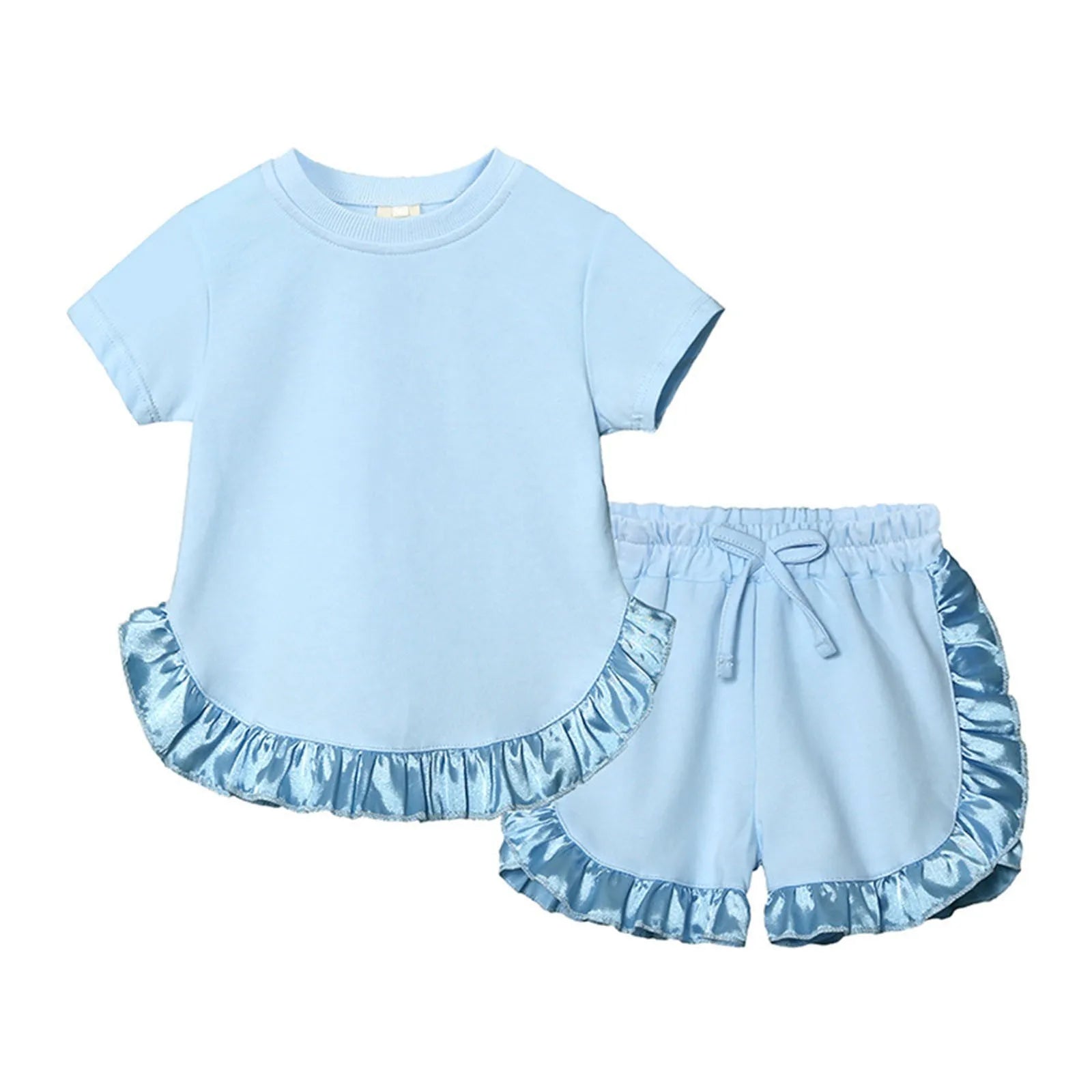Girls Summer Top and Shorts Set