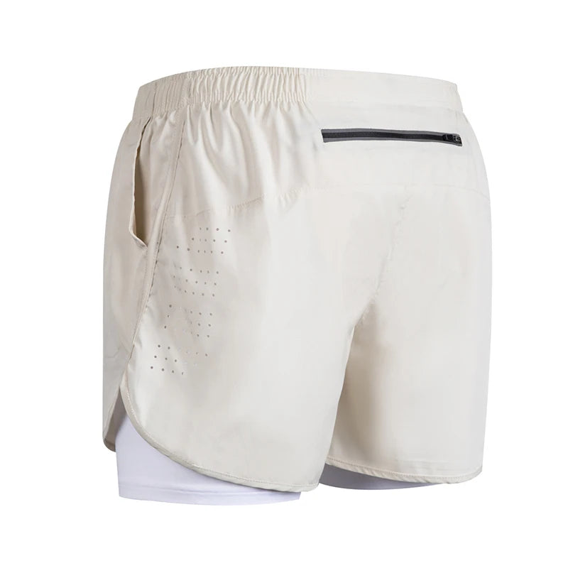 Men's Running Shorts 2025 New Release Gym Fitness 2-in-1 Exercise Summer Quick Dry Trendy Personalized Running Shorts