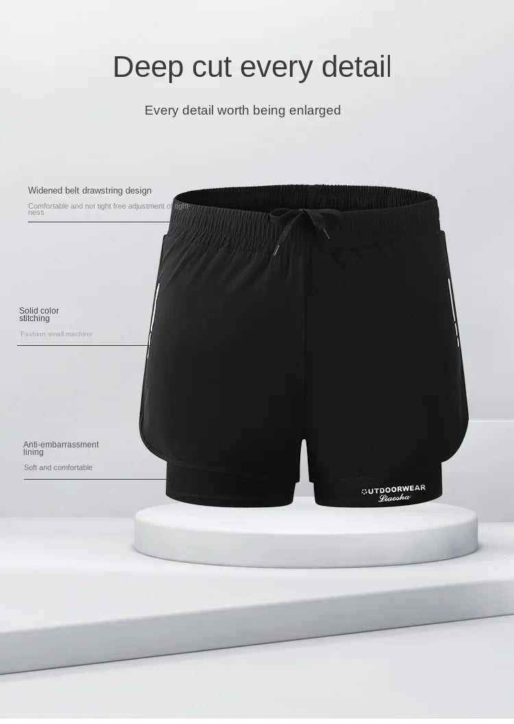 Men's Swim Trunks Quick Dry Athletic Shorts with Compression Liner for Beach Pool Running Gym
